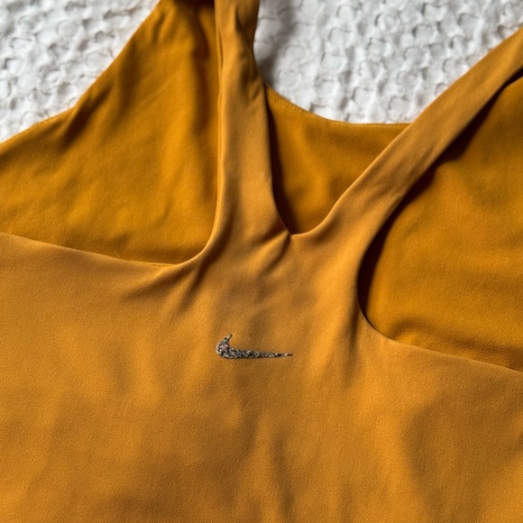 Nike Yoga Dri-Fit Mustard Yellow Sports Bra - Picture 7 of 8
